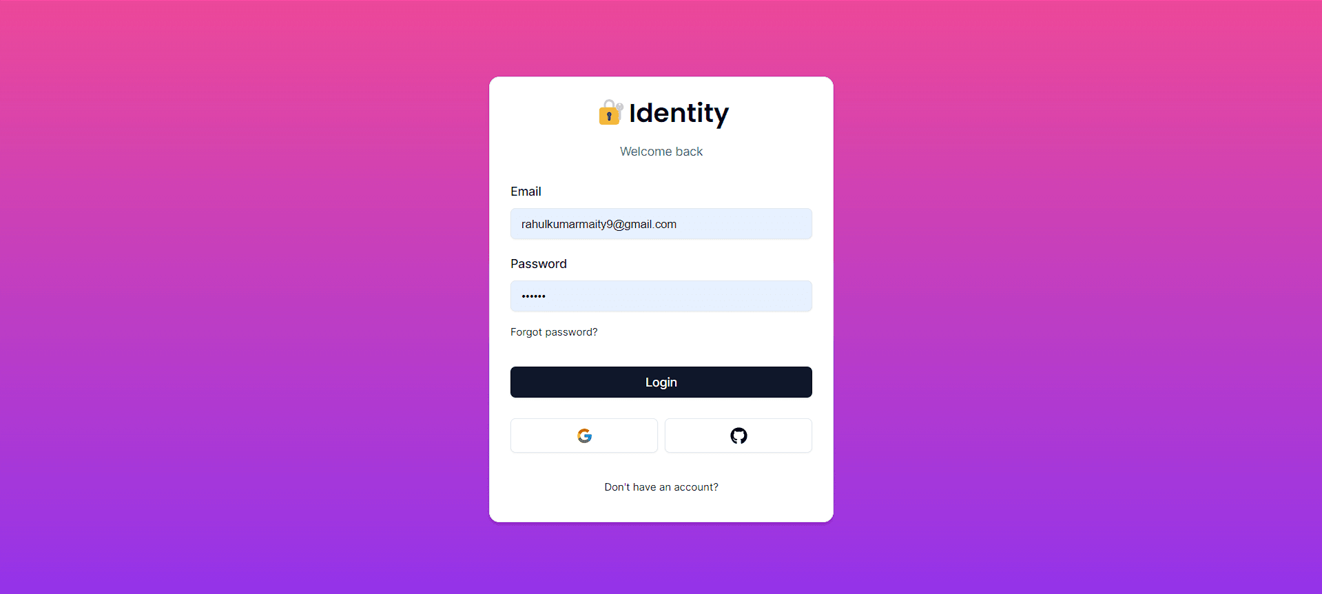 Identity's 1 screenshot